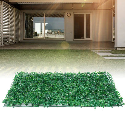 12PCS Luxury Artificial Grass Panels 60X40X4Cm PE Green Privacy Fence Wall for Outdoor Garden Patio Yard Decor Easy Install