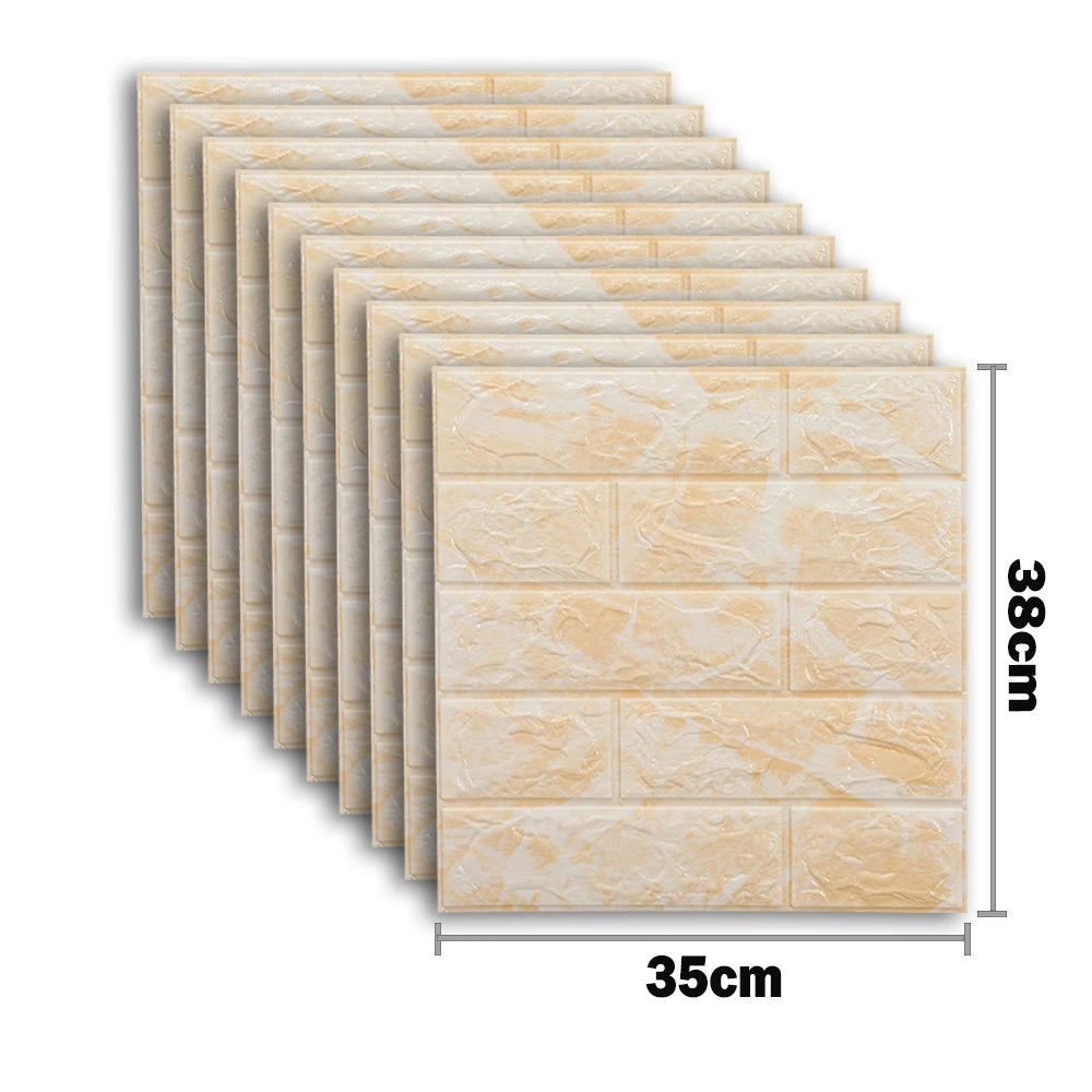 25Pcs 3D Wall Stickers Self Adhesive Wallpaper Panel Home Decor Living Room Bedroom Decoration Bathroom Kitchen House Sticker
