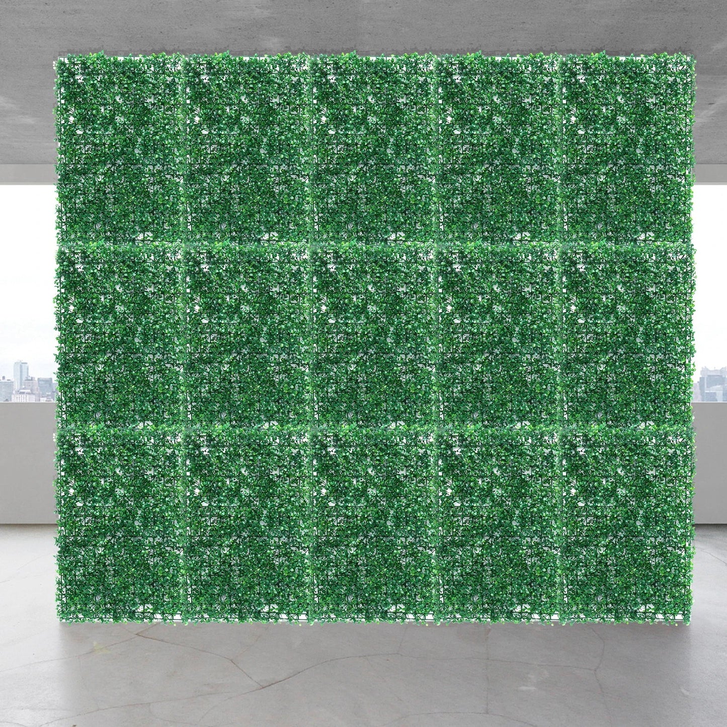 12PCS Luxury Artificial Grass Panels 60X40X4Cm PE Green Privacy Fence Wall for Outdoor Garden Patio Yard Decor Easy Install