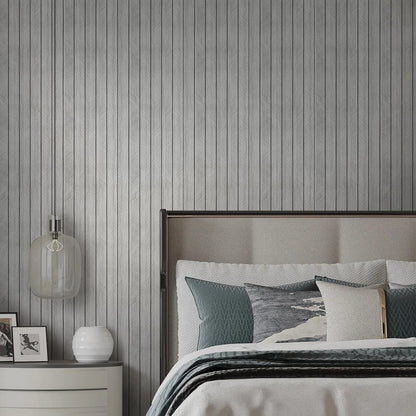 Kuujojo Wood Panel Peel & Stick Wallpaper, Striped Selfadhesive Faux Wood Grain Wall Covering, Easy Diyhome Decor 15.74X118 In