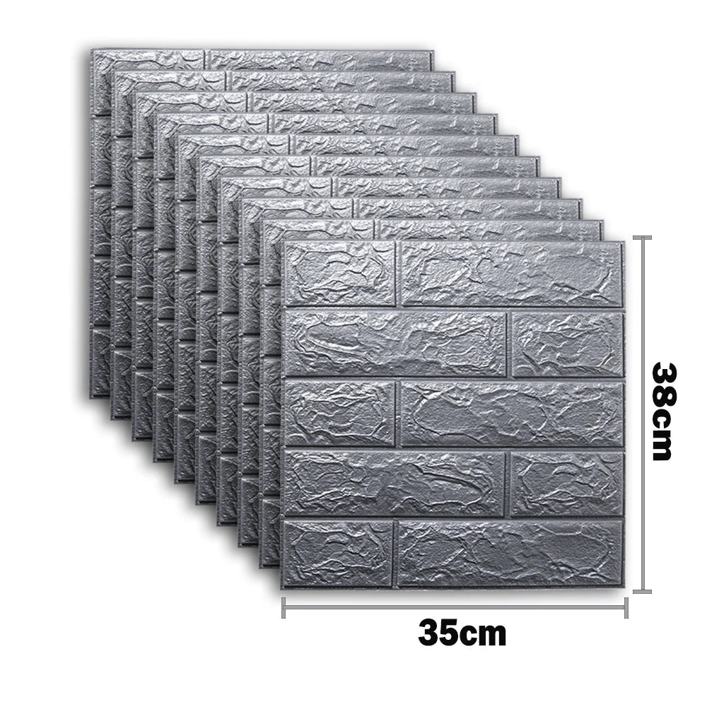 25Pcs 3D Wall Stickers Self Adhesive Wallpaper Panel Home Decor Living Room Bedroom Decoration Bathroom Kitchen House Sticker