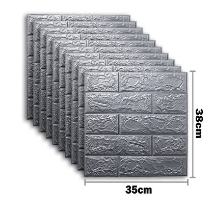 25Pcs 3D Wall Stickers Self Adhesive Wallpaper Panel Home Decor Living Room Bedroom Decoration Bathroom Kitchen House Sticker