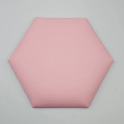 1Pc Hexagonal 3D Wall Stickers Upholstered Wall Panels Anti-Collision Peel and Stick Headboard Self Adhesive Leather Soft Bag