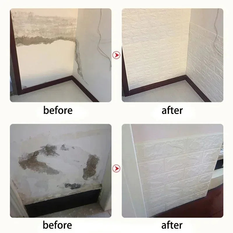 70Cm*1M 3D Self-Adhesive Wallpaper Continuous Waterproof Brick Wall Stickers Living Room Bedroom Wall Stickers Home Decoration