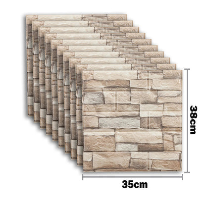 25Pcs 3D Wall Stickers Self Adhesive Wallpaper Panel Home Decor Living Room Bedroom Decoration Bathroom Kitchen House Sticker