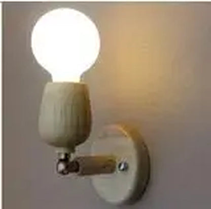 2Pcs Japanese Solid Wood Wall Lamps Modern Living Room Bedroom Bedside Aisle Lamps Bathroom E27 Rotatab Mirror Light