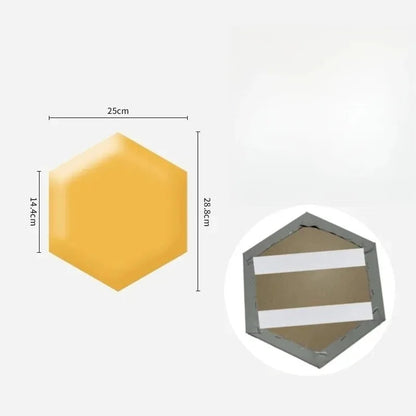1Pc Hexagonal 3D Wall Stickers Upholstered Wall Panels Anti-Collision Peel and Stick Headboard Self Adhesive Leather Soft Bag