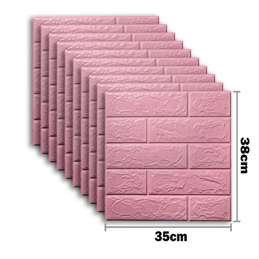 25Pcs 3D Wall Stickers Self Adhesive Wallpaper Panel Home Decor Living Room Bedroom Decoration Bathroom Kitchen House Sticker