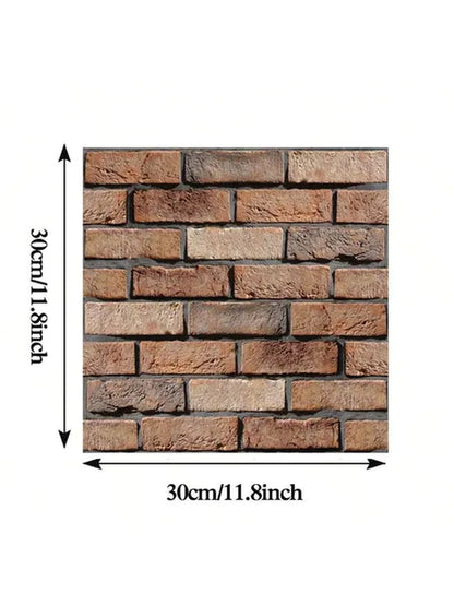 10 Pack 3D Brick Wall Stickers 3D Wall Panels Peel and Stick White Brick Wallpaper PE Foam Self Adhesive Wallpaper Removable and Waterproof Art Wall Tiles for Bedroom Living Room Background Decor