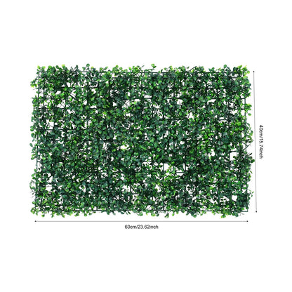 12PCS Luxury Artificial Grass Panels 60X40X4Cm PE Green Privacy Fence Wall for Outdoor Garden Patio Yard Decor Easy Install